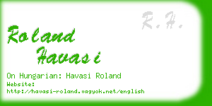 roland havasi business card